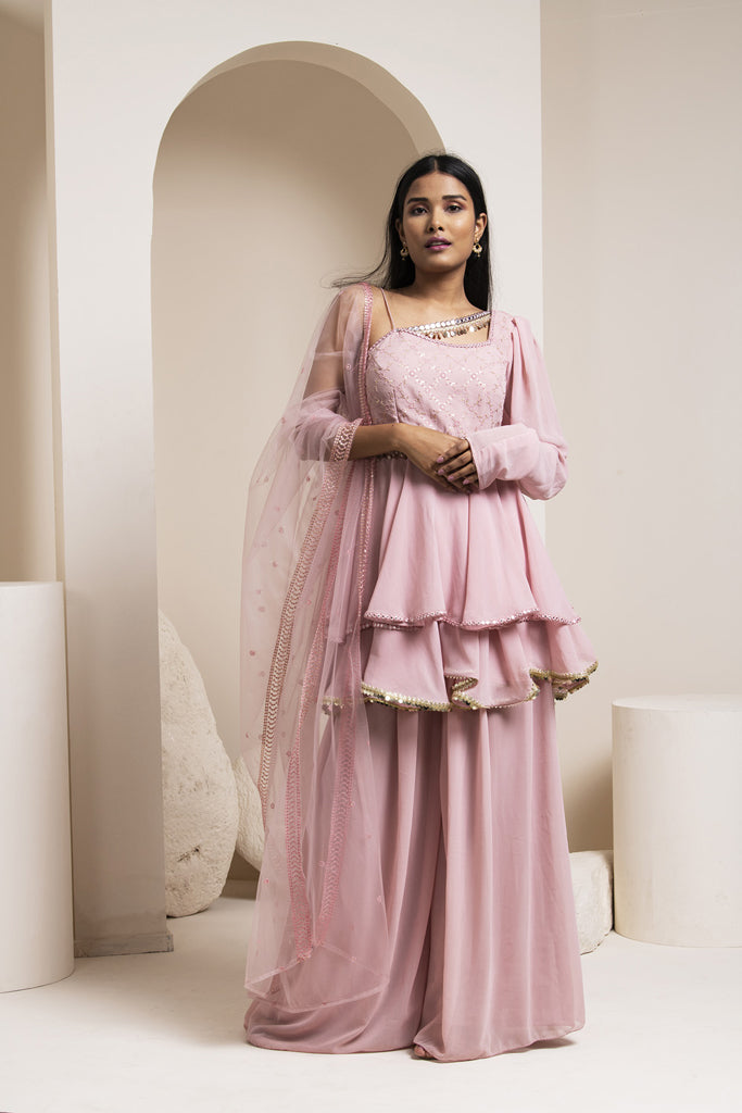 Mauve Pink Sharara