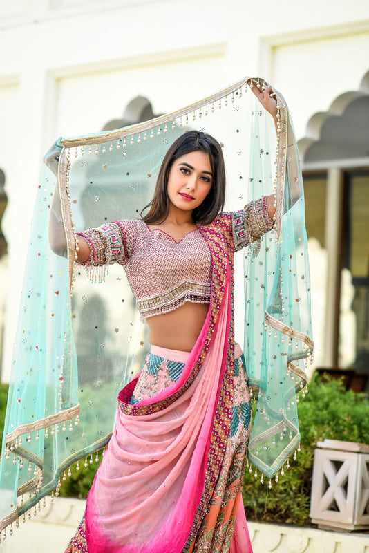 Fuscia Pink Lehenga