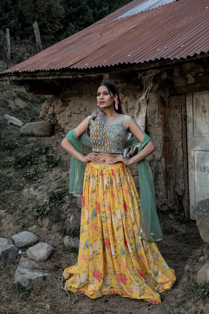 Georgette Printed Lehenga