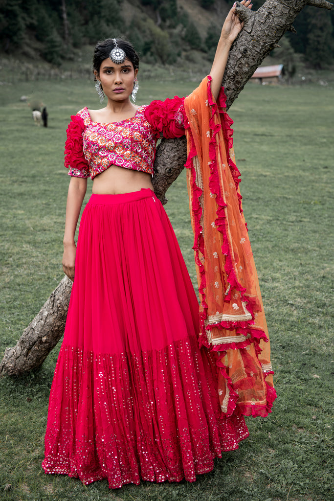 Scarlet Red Lehenga