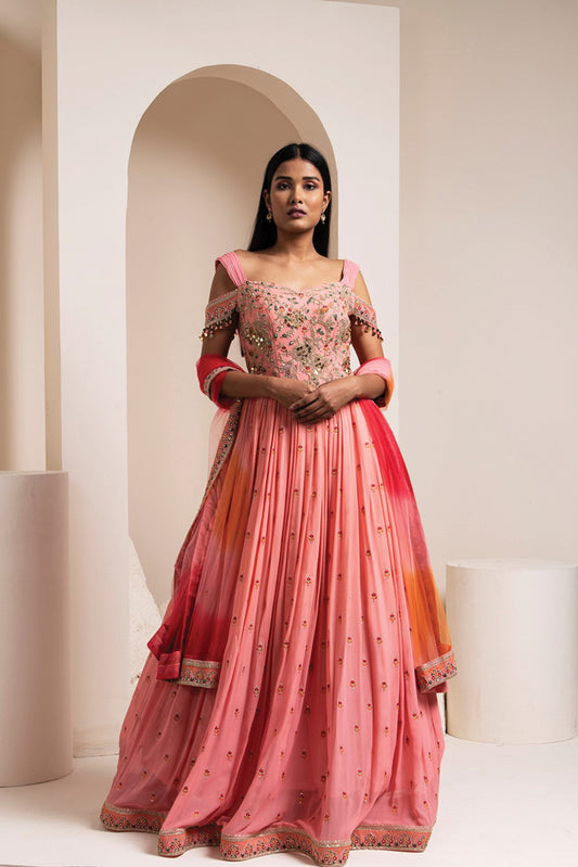 Sweet Pink Anarkali