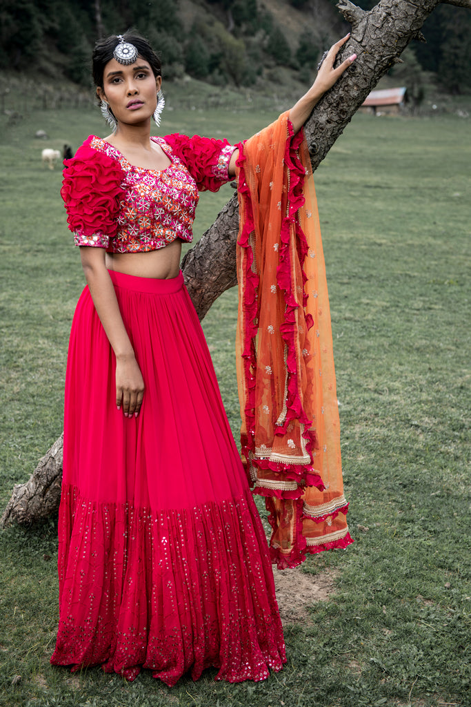 Scarlet Red Lehenga