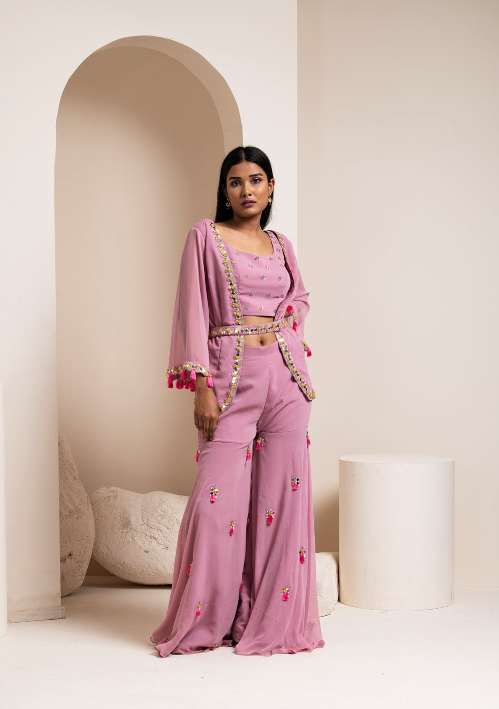 Pink Sharara Set