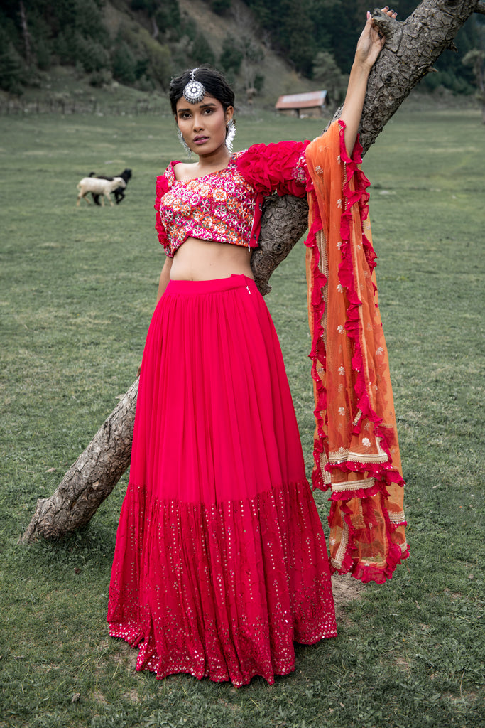 Scarlet Red Lehenga