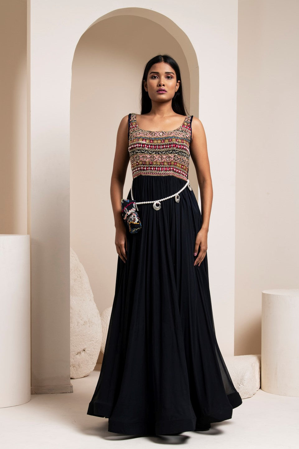 Black Georgette Anarkali