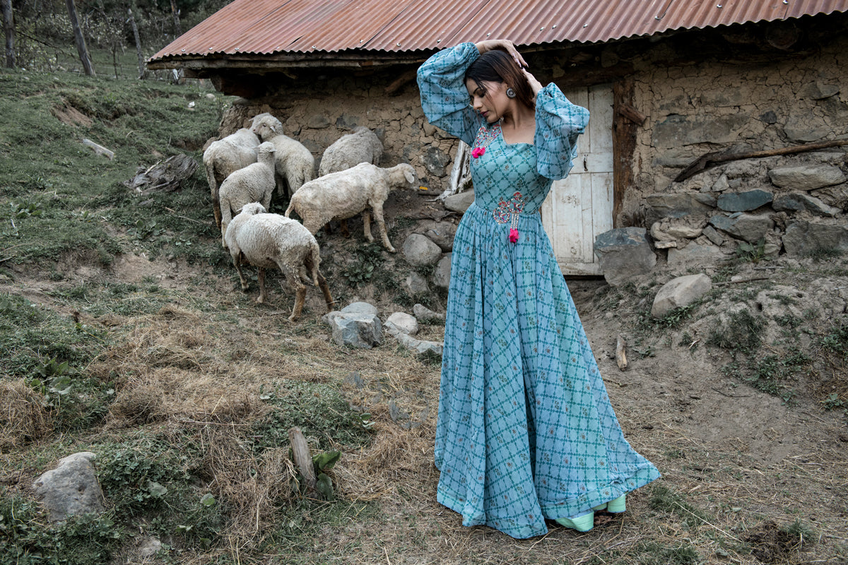 Moonstone Blue Maxi Dress