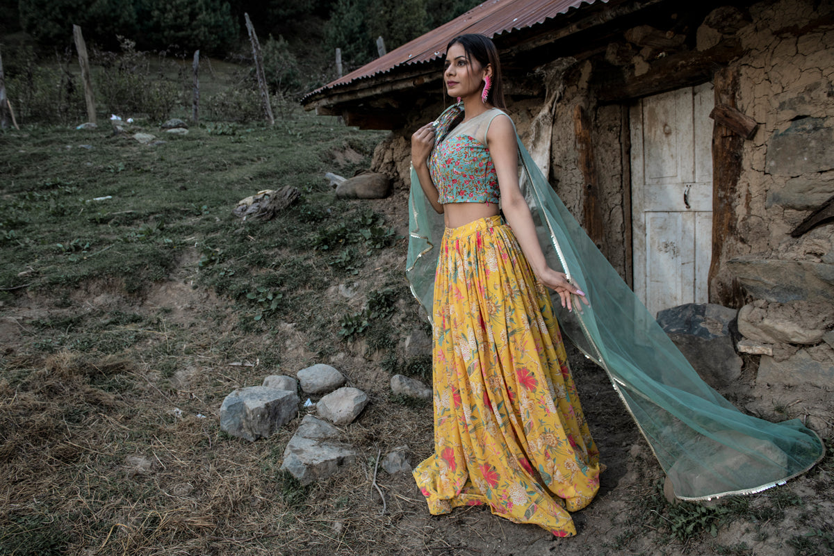 Georgette Printed Lehenga