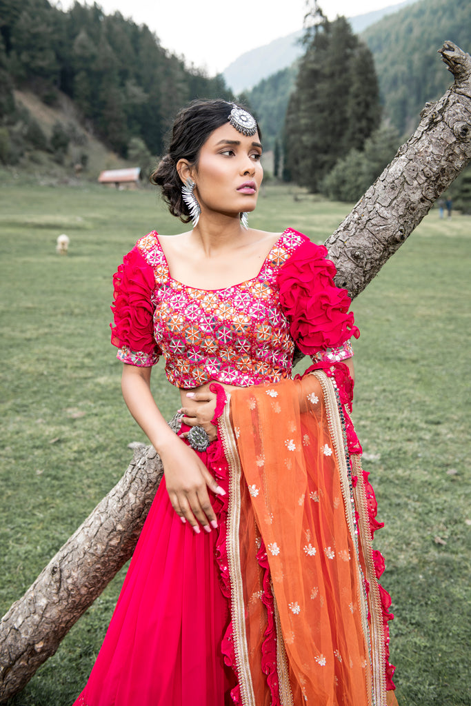 Scarlet Red Lehenga