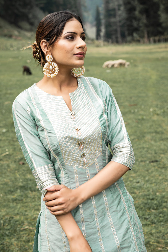 Sea Mist Kurta Set