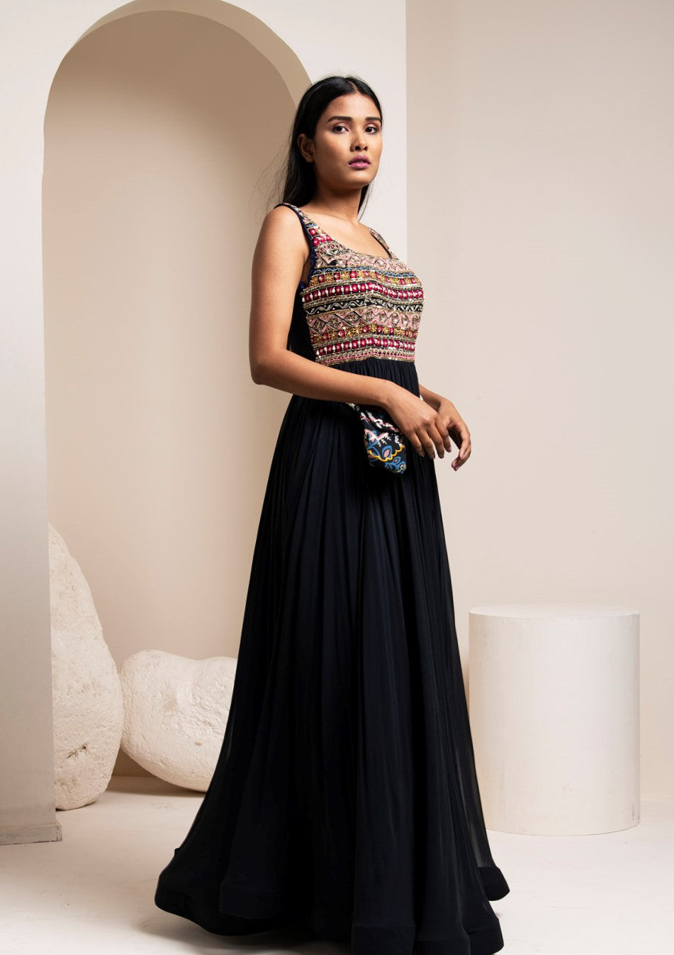 Black Georgette Anarkali