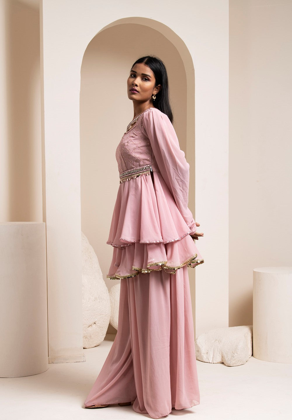 Mauve Pink Sharara