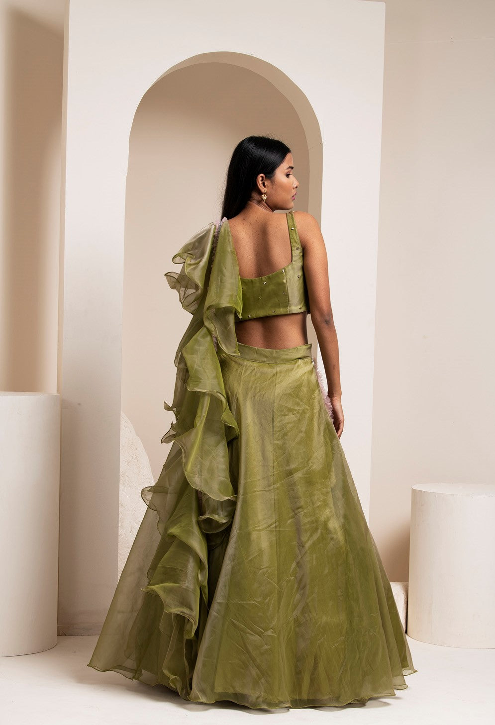 Camo Green Lehenga