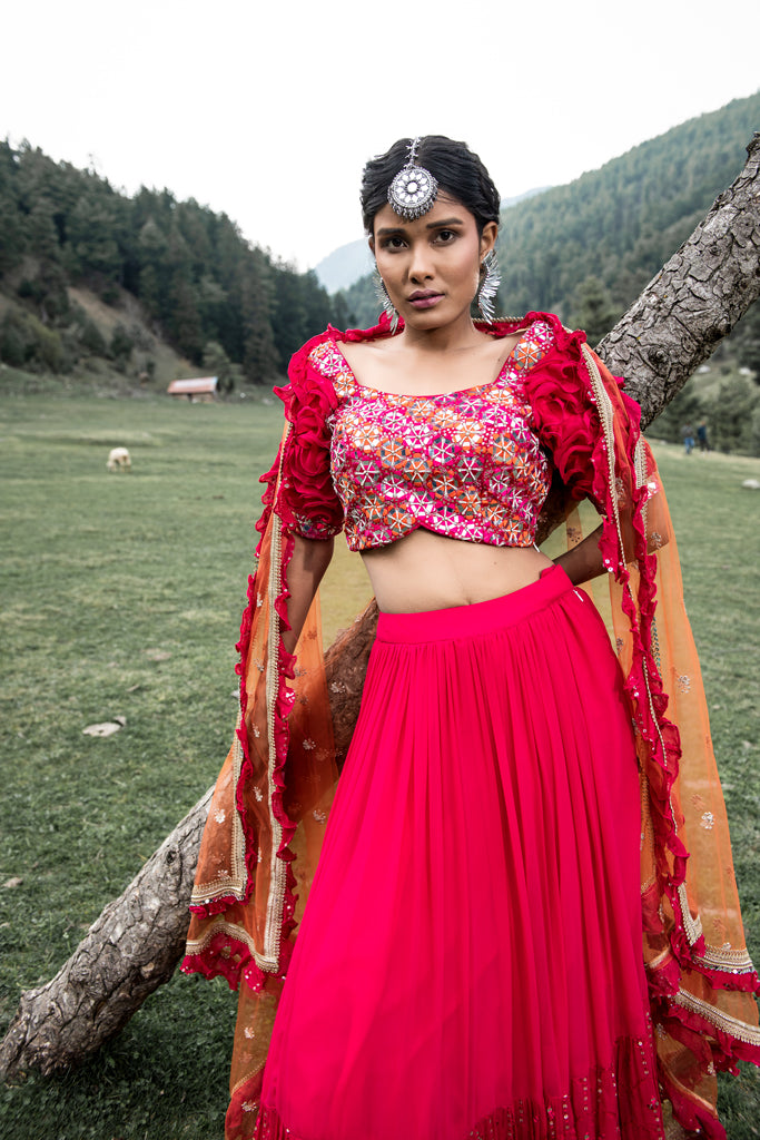 Scarlet Red Lehenga