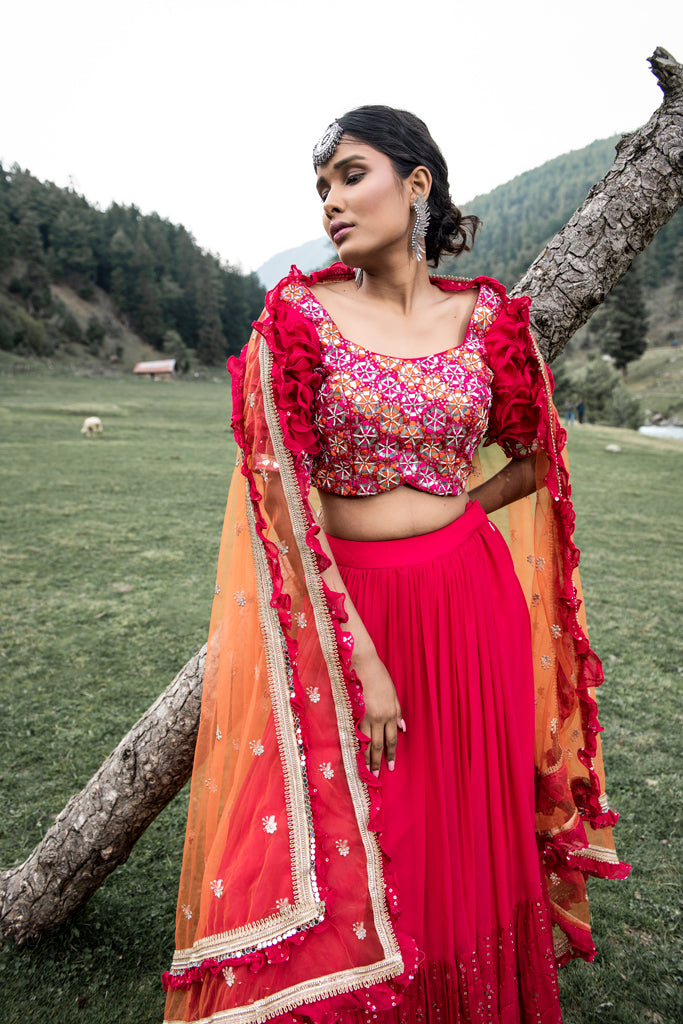 Scarlet Red Lehenga