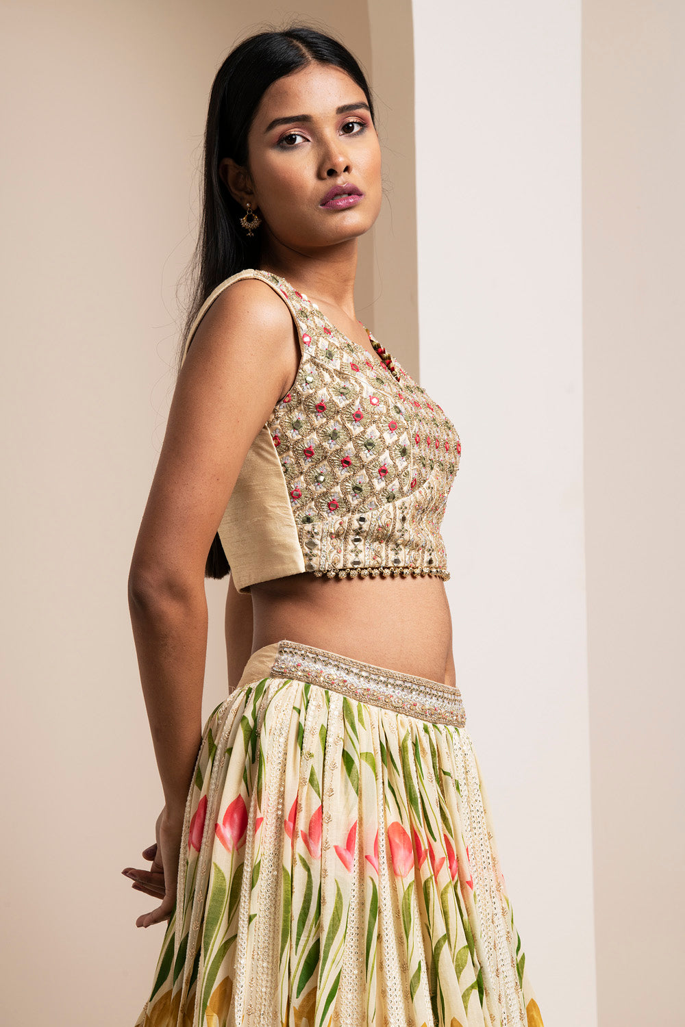 Spanish White Lehenga