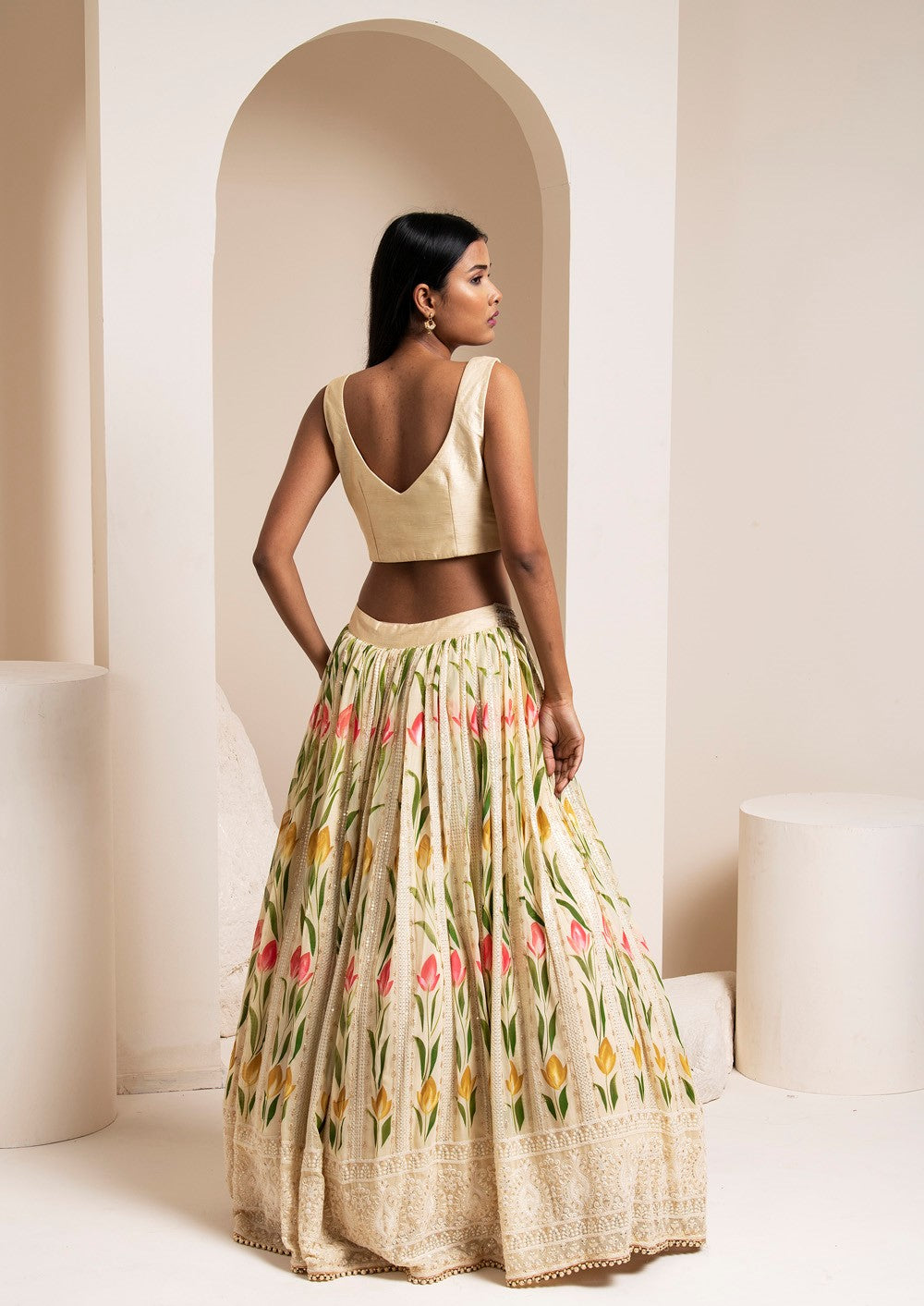 Spanish White Lehenga