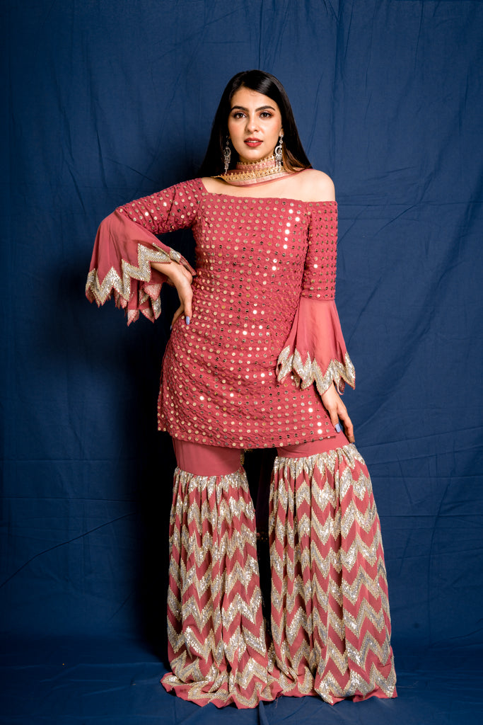 Lavender Pink Sharara