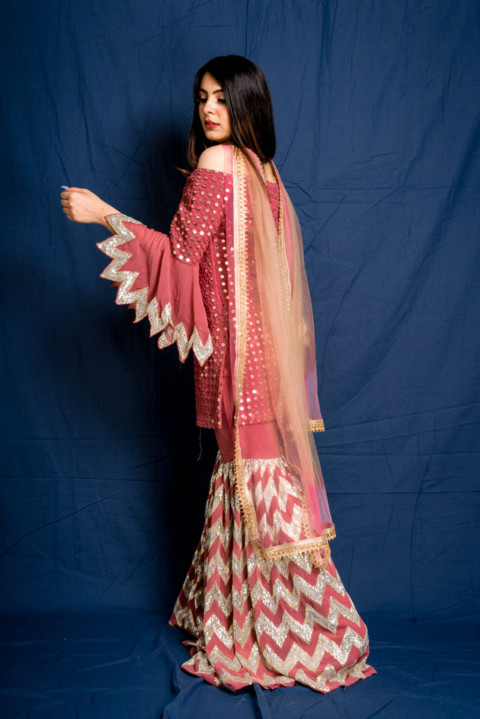 Lavender Pink Sharara