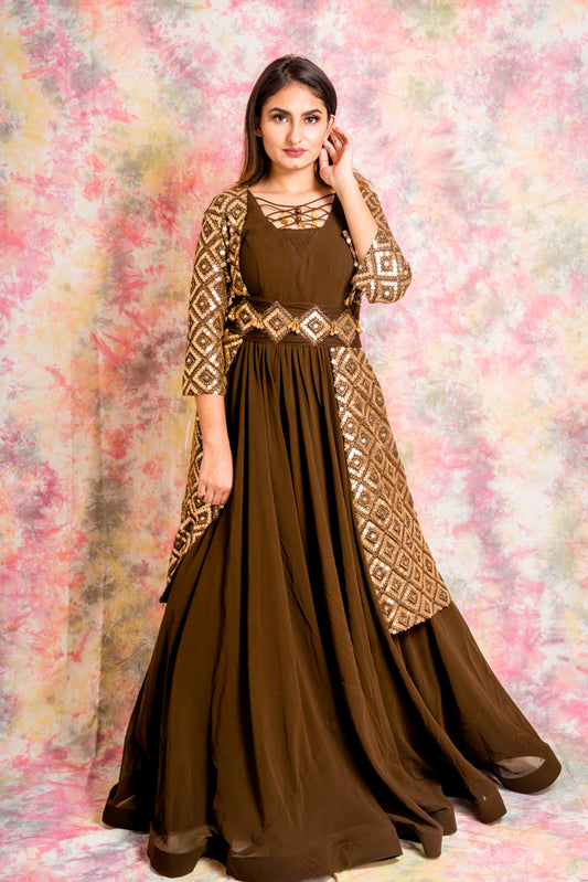 Cocoa evening gown