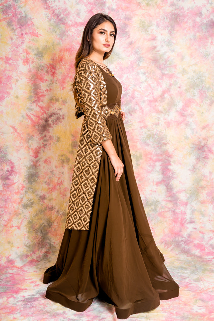 Cocoa evening gown