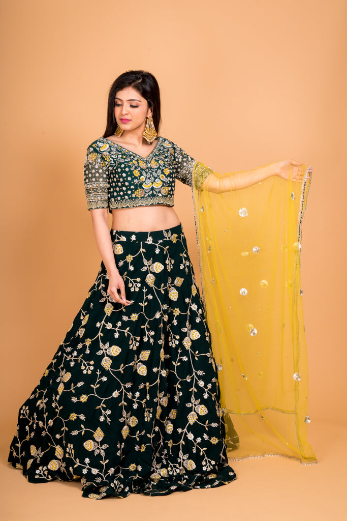 Lemon 'n' Green lehenga