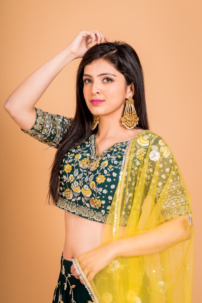 Lemon 'n' Green lehenga