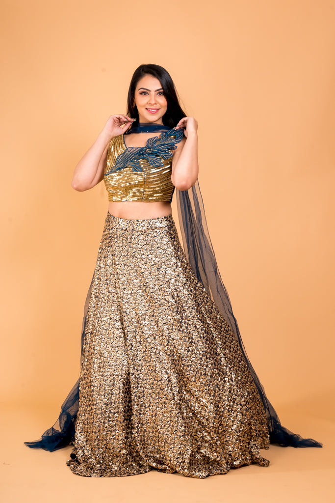 Glamorous golden lehenga