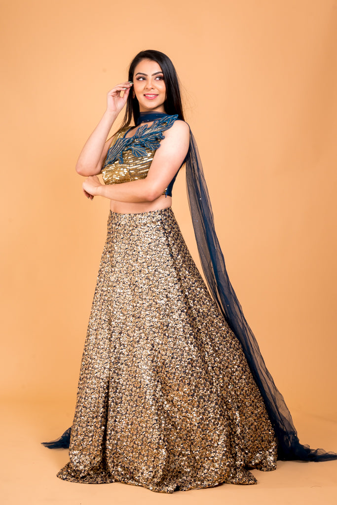 Glamorous golden lehenga