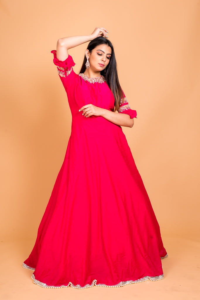 Cheshire Pink Anarkali