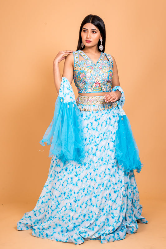 Aquamarine lehenga