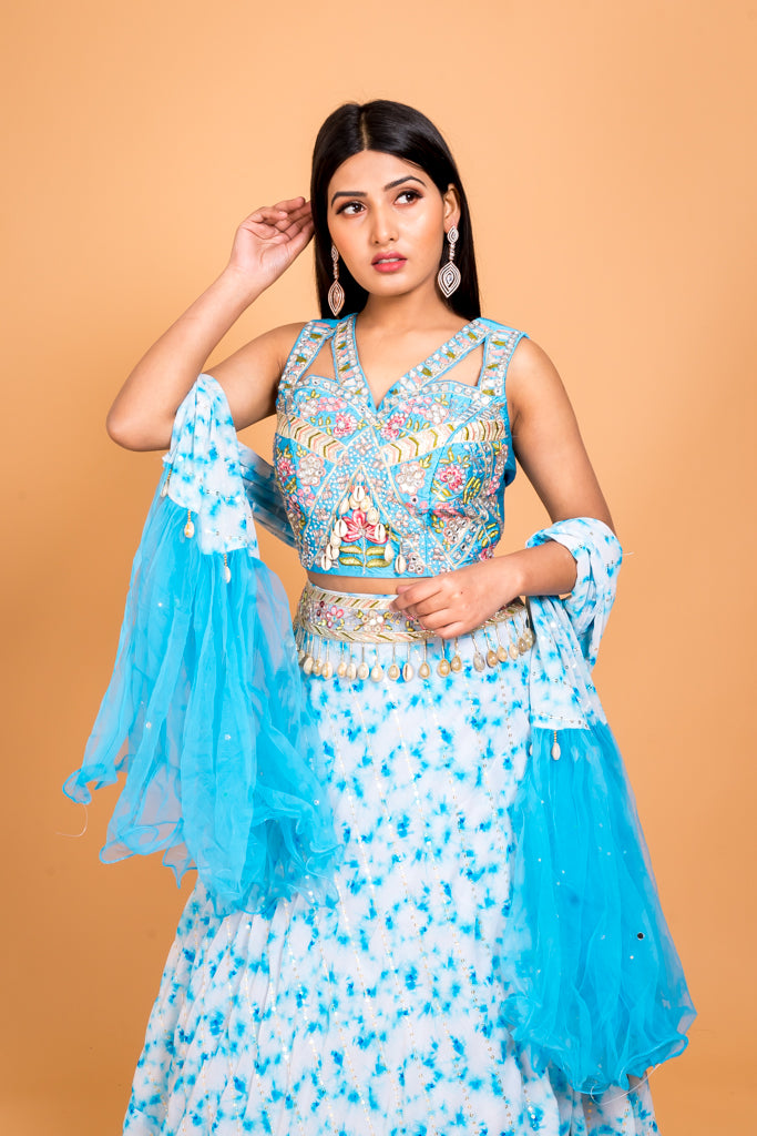 Aquamarine lehenga