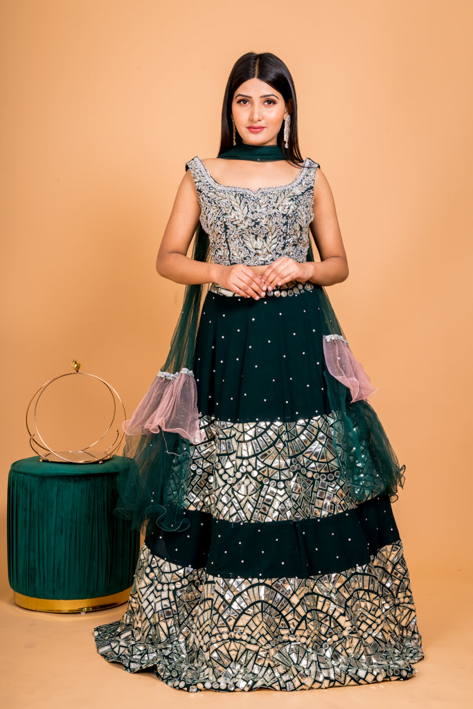 Bewitching Green Lehenga