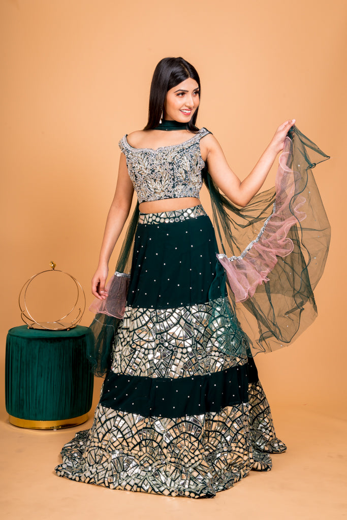 Bewitching Green Lehenga