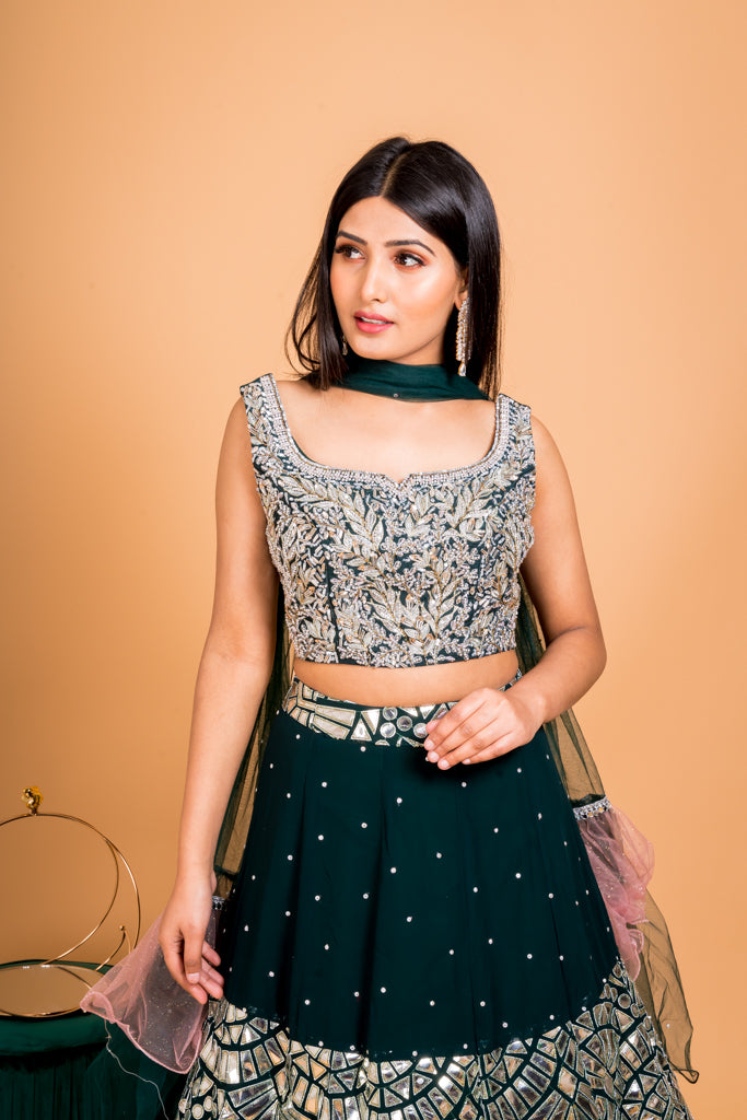 Bewitching Green Lehenga