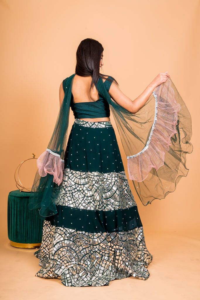 Bewitching Green Lehenga