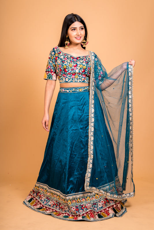 TEAL TRADITIONAL LEHENGA