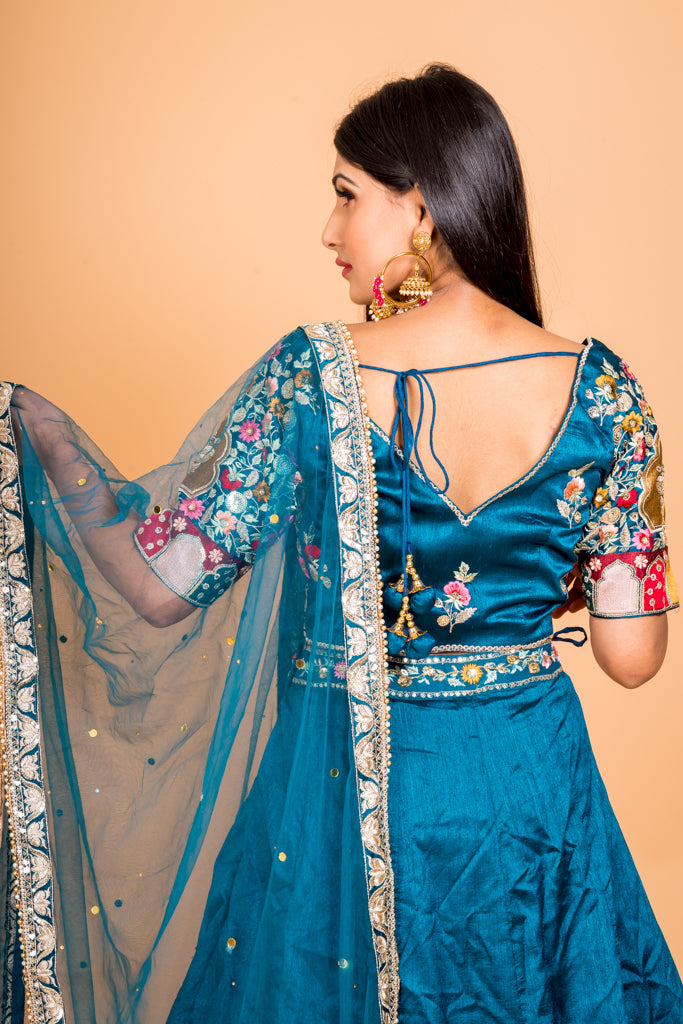 TEAL TRADITIONAL LEHENGA