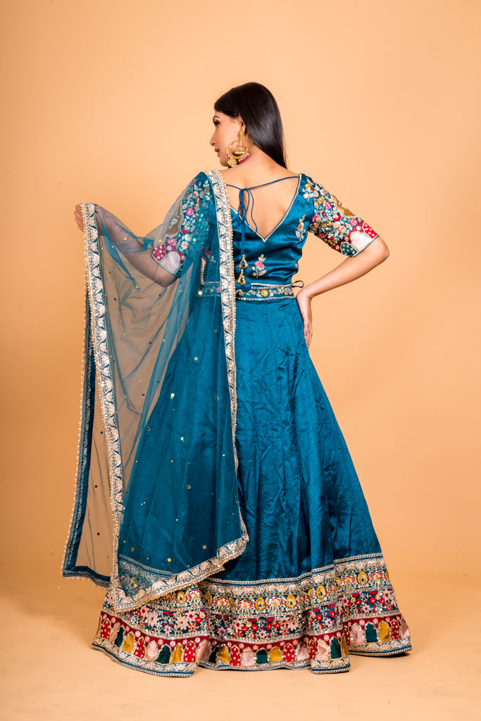 TEAL TRADITIONAL LEHENGA