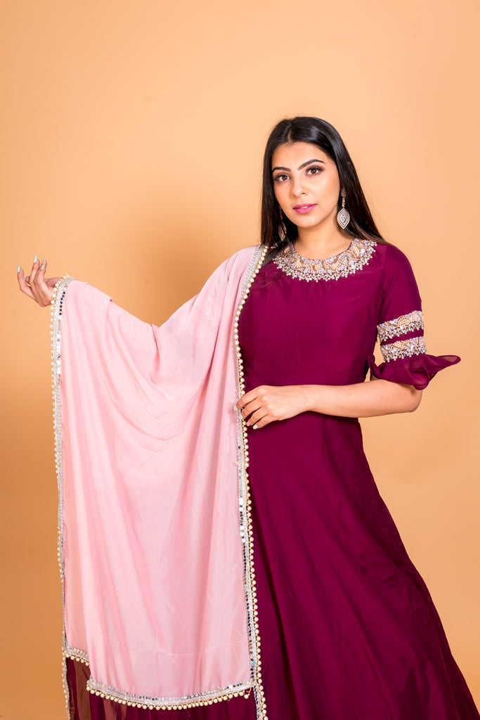 Boysenberry Anarkali