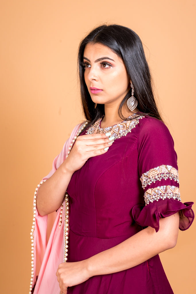 Boysenberry Anarkali