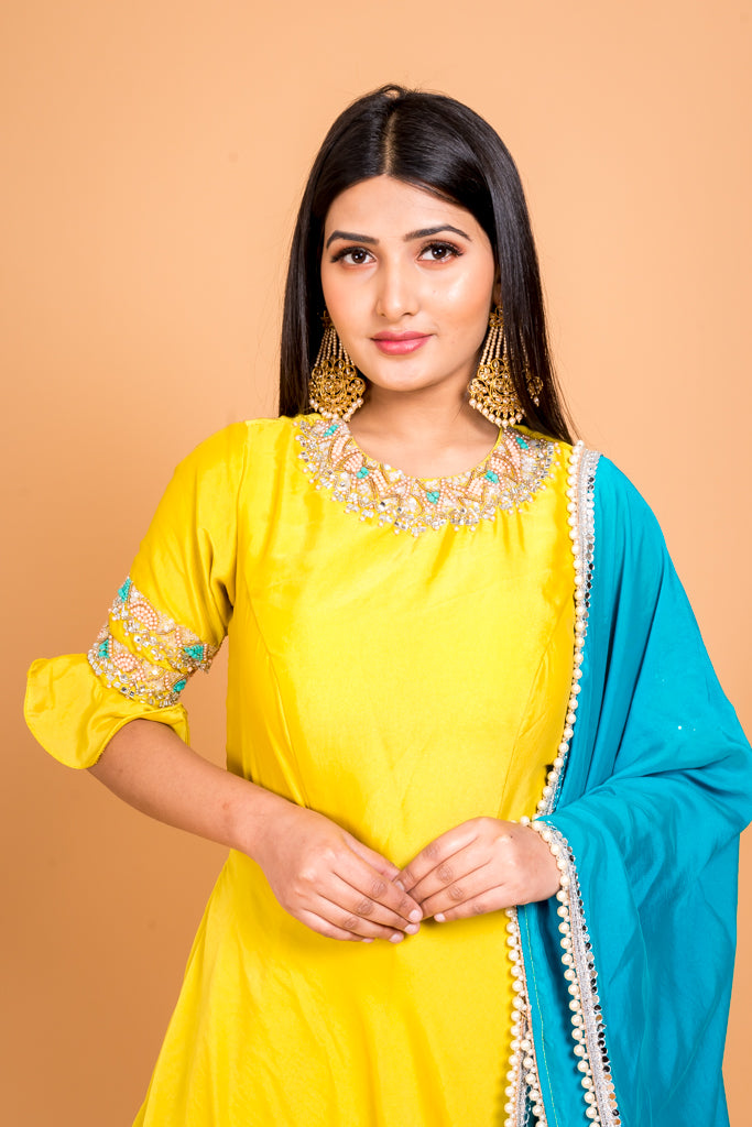 Tuscanny Yellow Anarkali