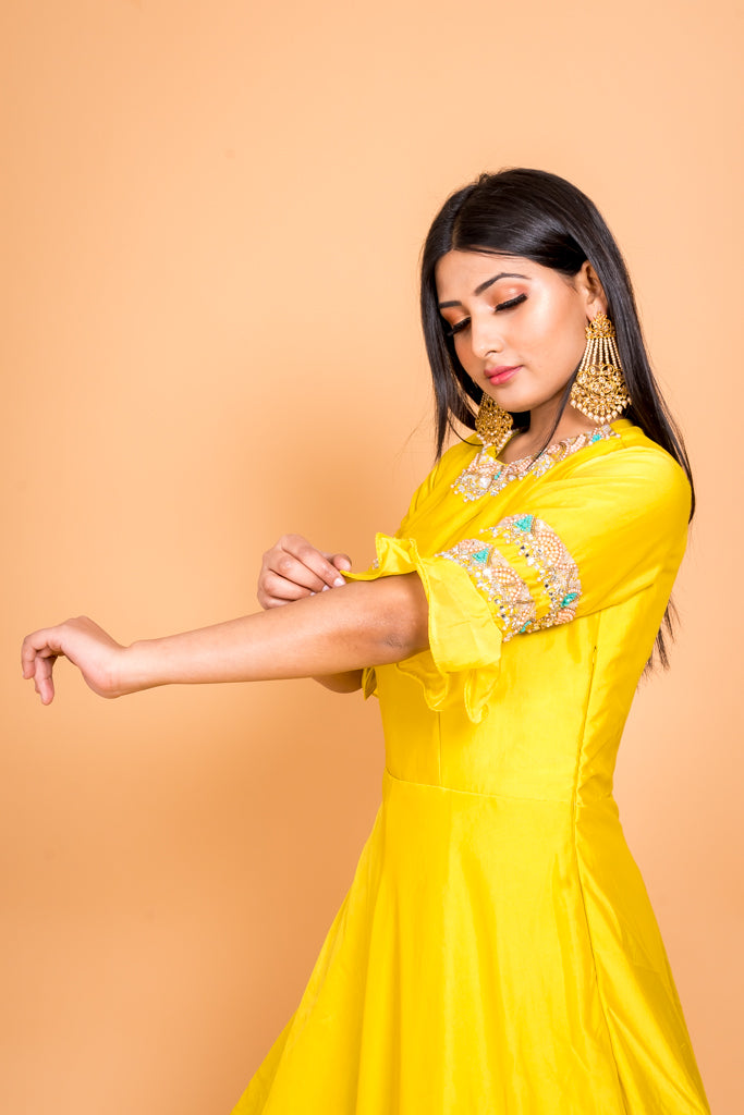 Tuscanny Yellow Anarkali