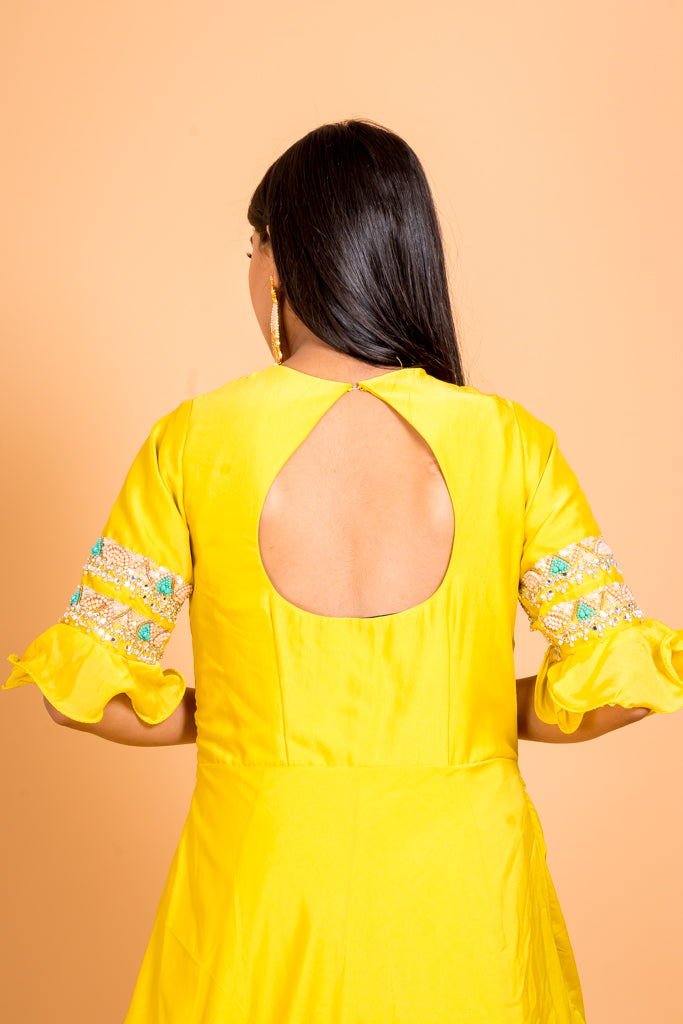 Tuscanny Yellow Anarkali