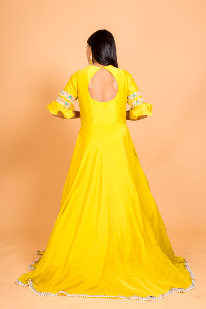 Tuscanny Yellow Anarkali