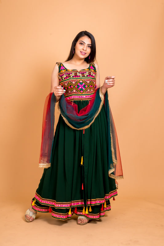 Traditional Emerald Anarkali