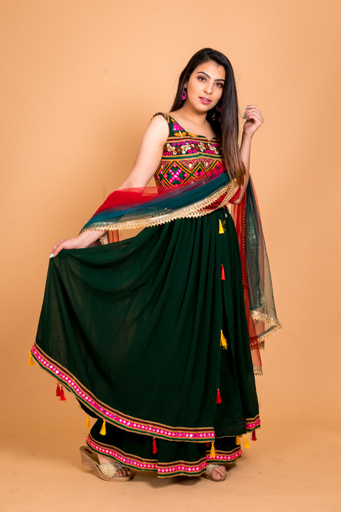 Traditional Emerald Anarkali