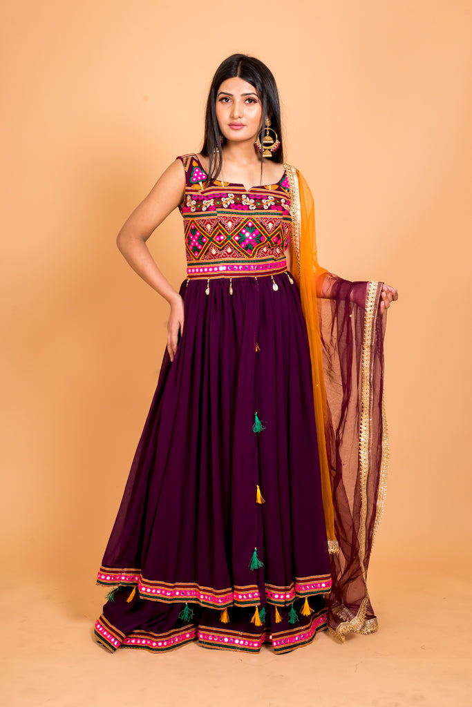 Traditional Violet Anarkali