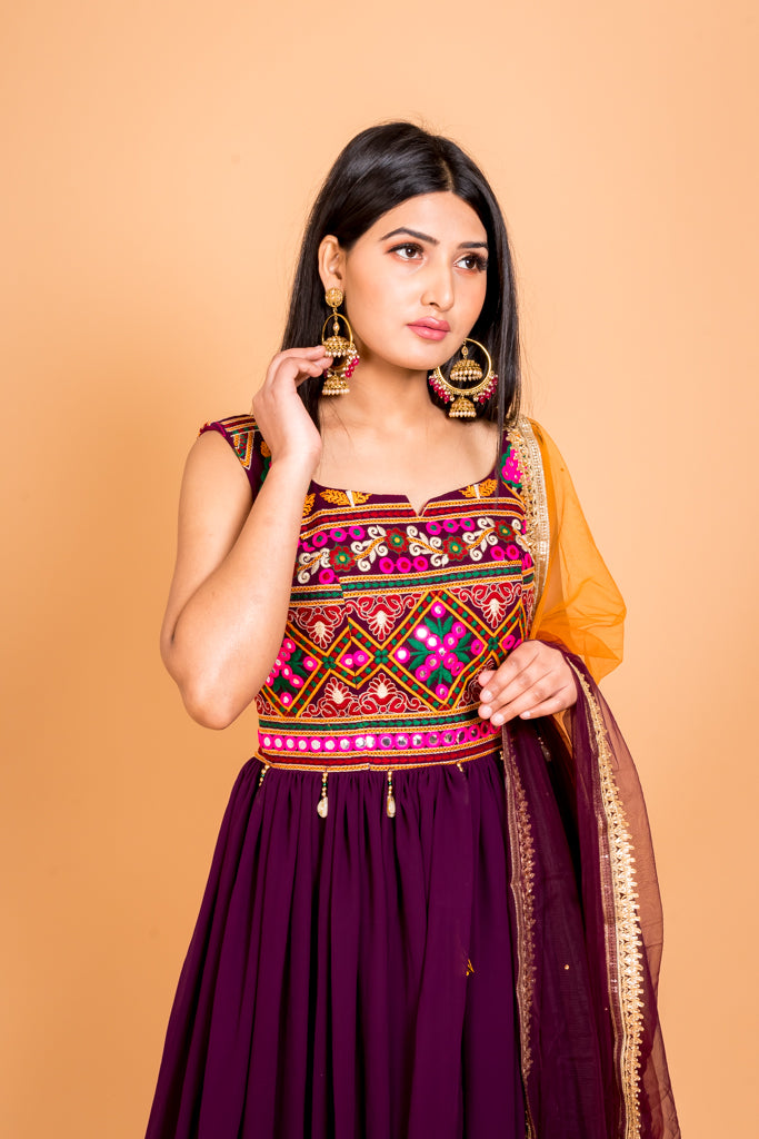 Traditional Violet Anarkali