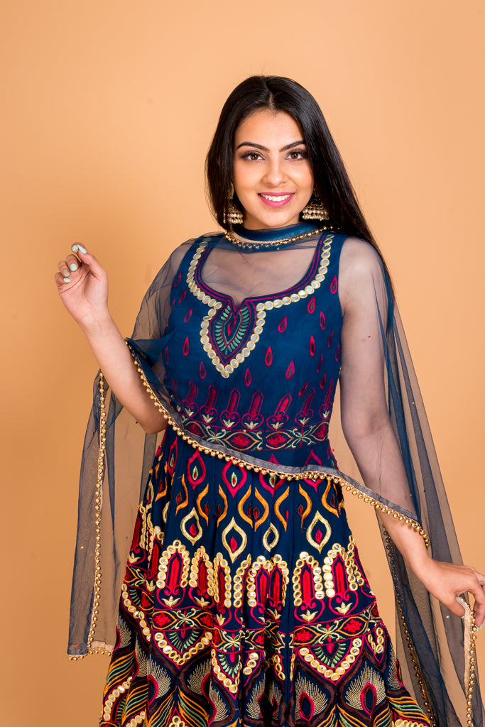 Contemporary  saphhire sharara