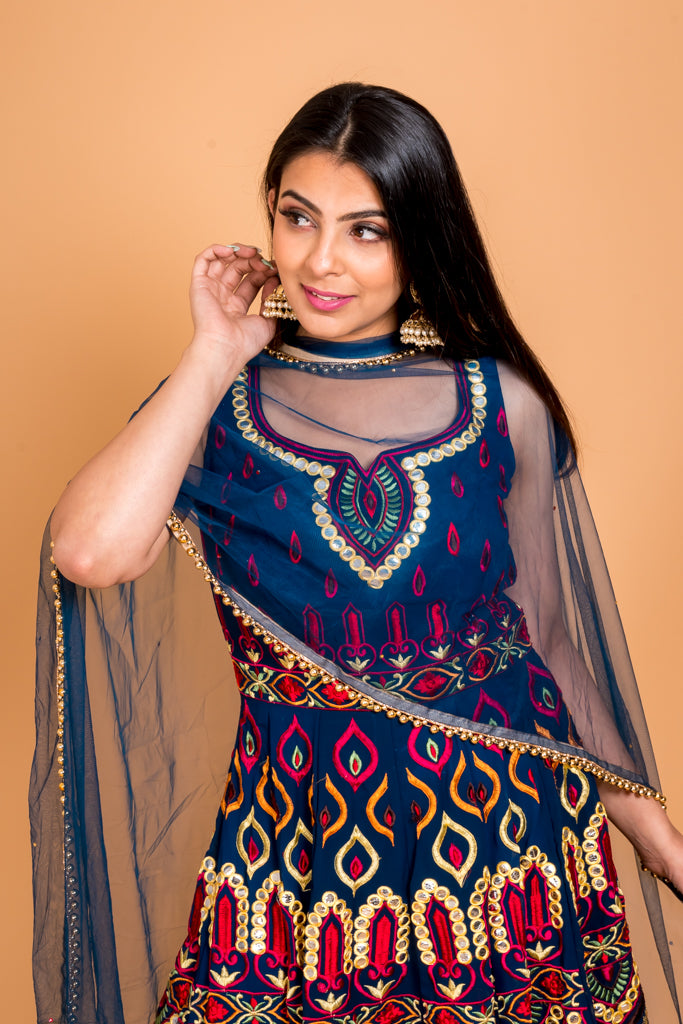 Contemporary  saphhire sharara